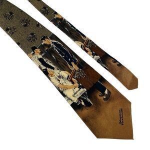 Norman Rockwell Artistic Brown Tie